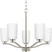 Progress Lighting Adley Collection Five-Light Chandelier Brushed Nickel (P400350-009)