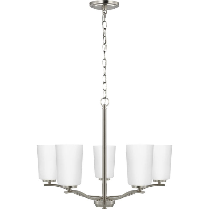 Progress Lighting Adley Collection Five-Light Chandelier Brushed Nickel (P400350-009)