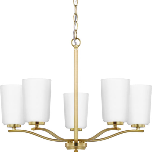 Progress Lighting Adley Collection Five-Light Chandelier Satin Brass (P400350-012)