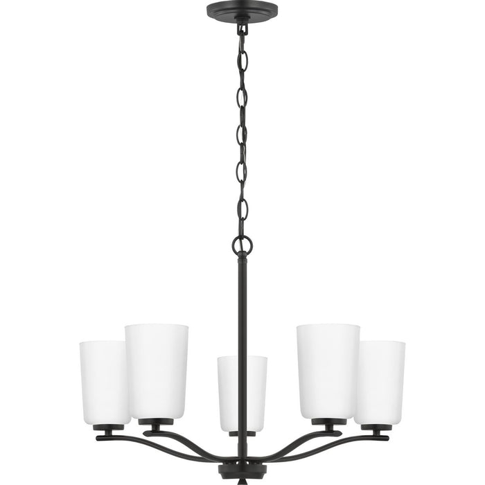 Progress Lighting Adley Collection Five-Light Chandelier Matte Black (P400350-31M)