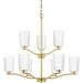 Progress Lighting Adley Collection Nine-Light Chandelier Satin Brass (P400351-012)