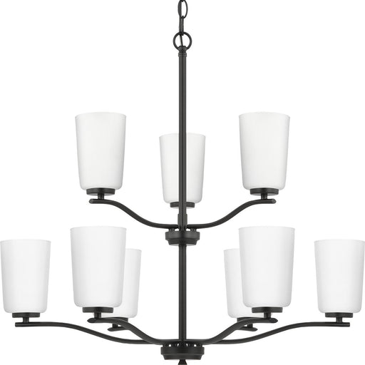 Progress Lighting Adley Collection Nine-Light Chandelier Matte Black (P400351-31M)