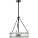 Progress Lighting Rivera Collection Four-Light Chandelier Matte Black (P400354-31M)