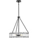 Progress Lighting Rivera Collection Four-Light Chandelier Matte Black (P400354-31M)