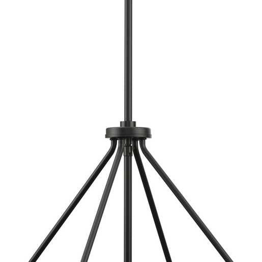 Progress Lighting Rivera Collection Six-Light Chandelier Matte Black (P400355-31M)