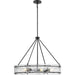 Progress Lighting Rivera Collection Six-Light Chandelier Matte Black (P400355-31M)