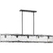 Progress Lighting Rivera Collection Five-Light Linear Chandelier Matte Black (P400356-31M)