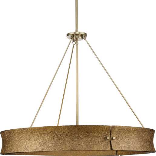 Progress Lighting Lusail Collection Six-Light Chandelier Soft Gold (P400358-205)