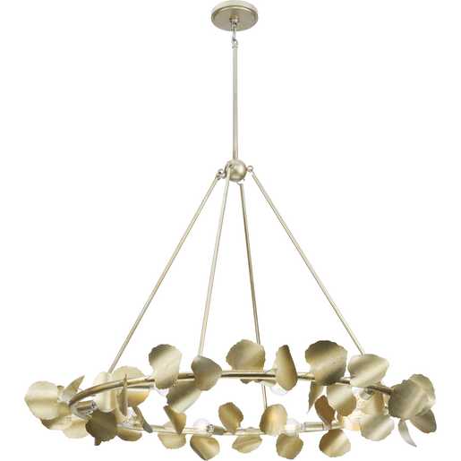 Progress Lighting Laurel Collection Eight-Light Chandelier Gilded Silver (P400360-176)