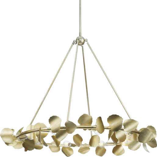 Progress Lighting Laurel Collection Eight-Light Chandelier Gilded Silver (P400360-176)