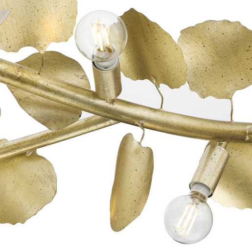 Progress Lighting Laurel Collection Seven-Light Linear Chandelier Gilded Silver (P400361-176)