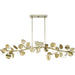 Progress Lighting Laurel Collection Seven-Light Linear Chandelier Gilded Silver (P400361-176)