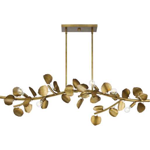 Progress Lighting Laurel Collection Seven-Light Linear Chandelier Gold Ombre (P400361-204)