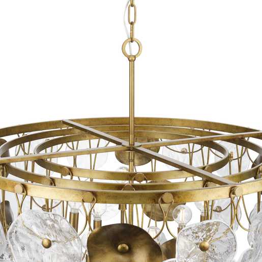 Progress Lighting Loretta Collection Nine-Light Chandelier Gold Ombre (P400365-204)