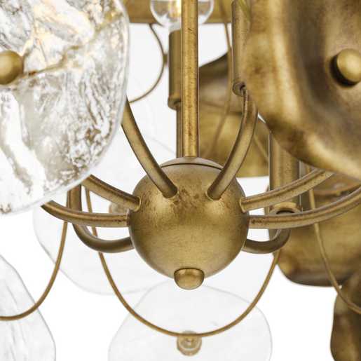 Progress Lighting Loretta Collection Nine-Light Chandelier Gold Ombre (P400365-204)