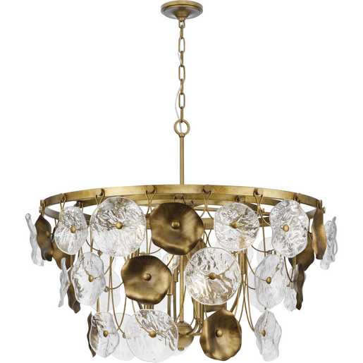 Progress Lighting Loretta Collection Nine-Light Chandelier Gold Ombre (P400365-204)