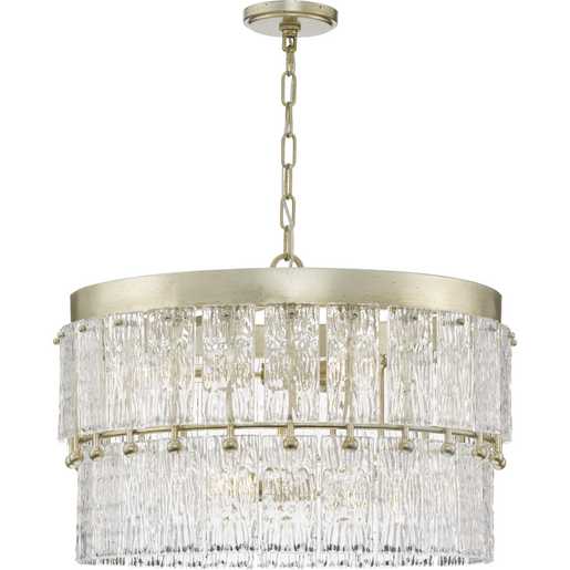 Progress Lighting Chevall Collection Six-Light Chandelier Gilded Silver (P400367-176)