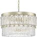 Progress Lighting Chevall Collection Six-Light Chandelier Gilded Silver (P400367-176)