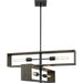 Progress Lighting Boundary Collection Four-Light Chandelier Matte Black (P400370-31M)