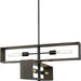 Progress Lighting Boundary Collection Four-Light Chandelier Matte Black (P400370-31M)