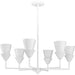 Progress Lighting Pinellas Collection Six-Light Chandelier White Plaster (P400372-197)