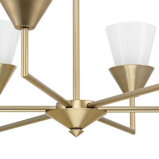 Progress Lighting Pinellas Collection Six-Light Chandelier Soft Gold (P400372-205)