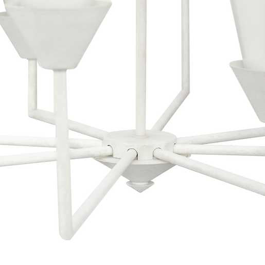 Progress Lighting Pinellas Collection Eight-Light Chandelier White Plaster (P400373-197)