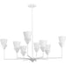 Progress Lighting Pinellas Collection Eight-Light Chandelier White Plaster (P400373-197)