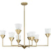Progress Lighting Pinellas Collection Eight-Light Chandelier Soft Gold (P400373-205)
