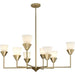 Progress Lighting Pinellas Collection Eight-Light Chandelier Soft Gold (P400373-205)