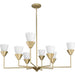 Progress Lighting Pinellas Collection Eight-Light Chandelier Soft Gold (P400373-205)