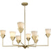 Progress Lighting Pinellas Collection Eight-Light Chandelier Soft Gold (P400373-205)