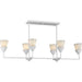 Progress Lighting Pinellas Collection Six-Light Linear Chandelier White Plaster (P400374-197)