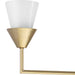 Progress Lighting Pinellas Collection Six-Light Linear Chandelier Soft Gold (P400374-205)