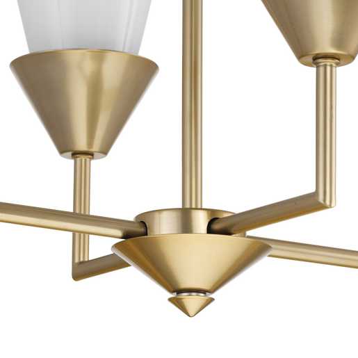 Progress Lighting Pinellas Collection Six-Light Linear Chandelier Soft Gold (P400374-205)