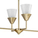 Progress Lighting Pinellas Collection Six-Light Linear Chandelier Soft Gold (P400374-205)