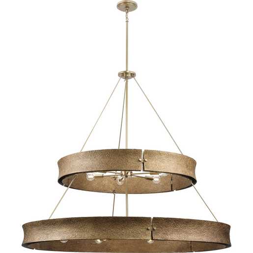 Progress Lighting Lusail Collection Thirteen-Light Chandelier Soft Gold (P400377-205)