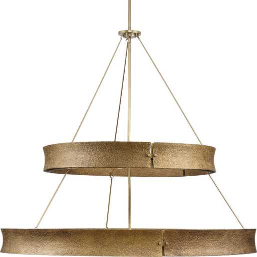 Progress Lighting Lusail Collection Thirteen-Light Chandelier Soft Gold (P400377-205)