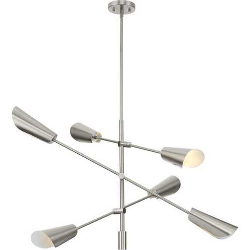 Progress Lighting Cornett Collection Six-Light Chandelier Brushed Nickel (P400380-009)