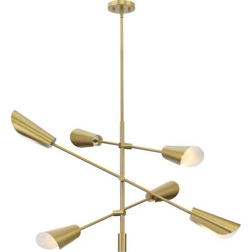 Progress Lighting Cornett Collection Six-Light Chandelier Brushed Gold (P400380-191)