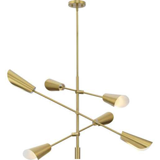 Progress Lighting Cornett Collection Six-Light Chandelier Brushed Gold (P400380-191)