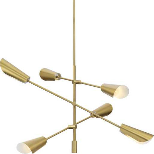 Progress Lighting Cornett Collection Six-Light Chandelier Brushed Gold (P400380-191)