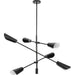 Progress Lighting Cornett Collection Six-Light Chandelier Matte Black (P400380-31M)