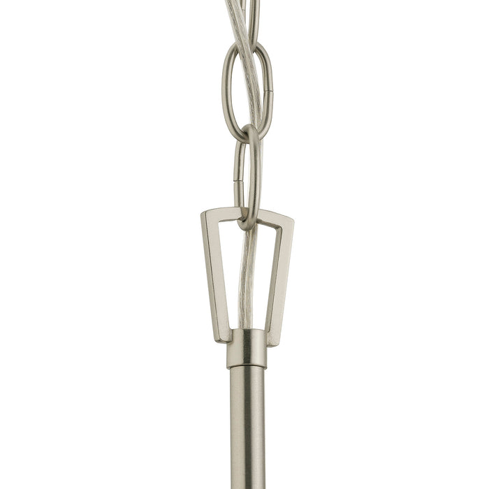 Progress Lighting 94400440009 Celino Collection 3-Light Chandelier Brushed Nickel With Clear Glass Shades (P400440-009)