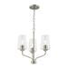Progress Lighting 94400440009 Celino Collection 3-Light Chandelier Brushed Nickel With Clear Glass Shades (P400440-009)