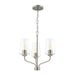 Progress Lighting 94400440009 Celino Collection 3-Light Chandelier Brushed Nickel With Clear Glass Shades (P400440-009)