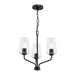 Progress Lighting 94400440031 Celino Collection 3-Light Chandelier Black With Clear Glass Shades (P400440-031)