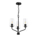 Progress Lighting 94400440031 Celino Collection 3-Light Chandelier Black With Clear Glass Shades (P400440-031)