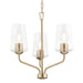 Progress Lighting 94400440177 Celino Collection 3-Light Chandelier Champagne Bronze With Clear Glass Shades (P400440-177)