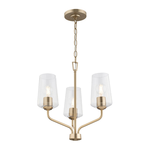 Progress Lighting 94400440177 Celino Collection 3-Light Chandelier Champagne Bronze With Clear Glass Shades (P400440-177)